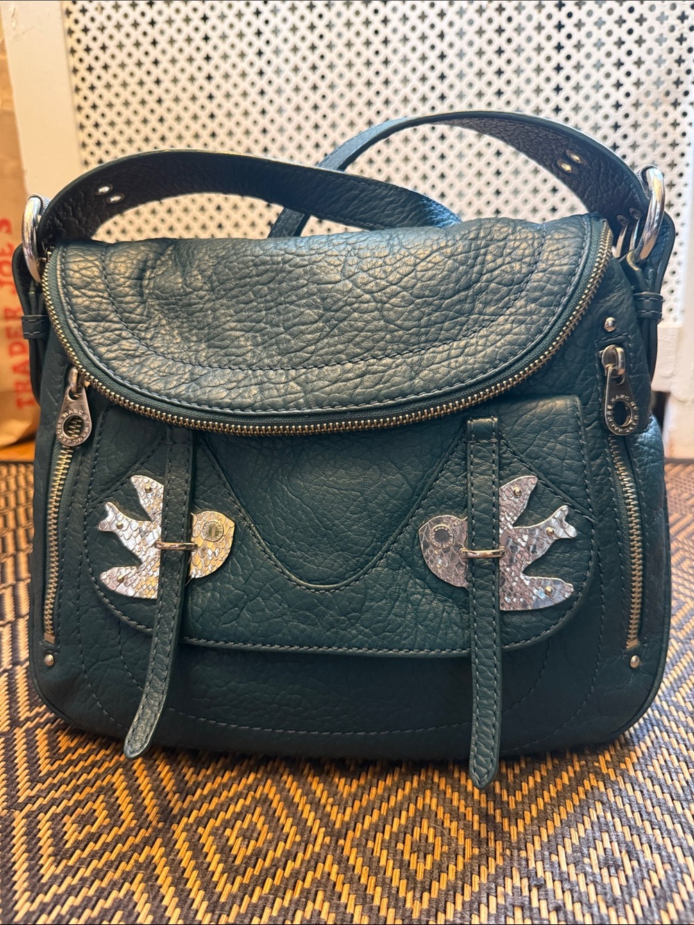Vintage Y2K Marc by Marc Jacobs Petal to the Metal Natasha/Sasha Teal/silver